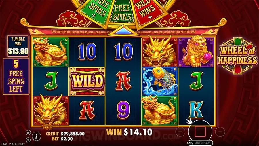 Spinning slot machine reels with 'Free Spins' text and glittering effects